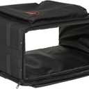 SKB Cases 4U Soft Rack Case for Wireless Microphone Systems with Steel Rails, Heavy Duty Zippers, Outer Pocket and Shoulder Straps, Black
