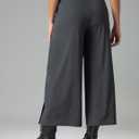 Colorfulkoala Women's Lightweight Wide Leg Cropped Pants High Waisted Loose Casual Lounge Pants Trousers with Pockets (XL)
