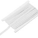 MECCANIXITY 3/8 Inch Double Fold Bias Tape Cotton Continuous Bulk Bias Tape for Sewing,Seaming Quilting Hemming Binding Crafts (White 12 Yards)