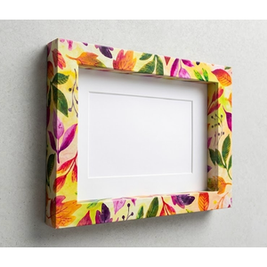15x10cm Floral Autumn Wooden Picture Frame - Autumn Leaves Pattern Design - Tabletop Display, Gift For Friends, College, Home & Office Decoration & Supplies, Horizontal - A01