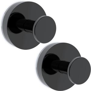 Black Wreath Hangers for Front Door Decor, 22LB Strong Suction Cup Garland Hooks for Christmas Easter Valentine Decorations, Wreath Door Hanger for Glass Window Indoor Outdoor, Reusable Garland Hanger