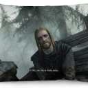 Hey You You're Finally Awake Pillow Covers 12"x20" Video Game Lover Home Decor Pillowcases Bedroom Office Living Room Couch Car Sofa Cushion Cover (Black)