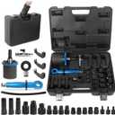Upgraded Pneumatic Injector Removal Tool for Most Diesel Engines, 27PCS Diesel Injector Extractor with Handle, Pneumatic Hammer, 22 Different Adapters Labor-Saving Air Vibration Injector Puller