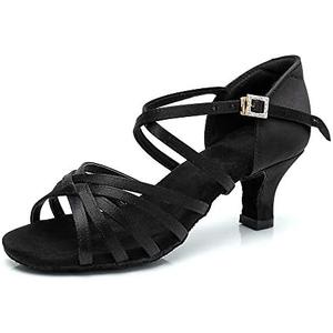 RoseMoli Women's Latin Dance Shoes Satin Professional Ballroom Salsa Practice Performance Dance Shoes 2.2 6