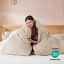 Nestl Linen Duvet Cover Queen Size - Soft Double Brushed Queen Duvet Cover Set, 3 Piece, with Button Closure, 1 Duvet Cover 90x90 inches and 2 Pillow Shams