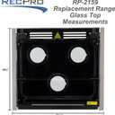 RecPro RV Stove Replacement Glass Top for RV Oven and RV Cooktops | Compatible with Greystone