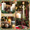 Angoily 5 Pcs Candle Holder Stakes Taper Candlestick Holders, Golden Christmas CandleholdersDIY Metal Candle Stand with Spike, for Christmas Tree Table Decor Festive Party Centerpiece