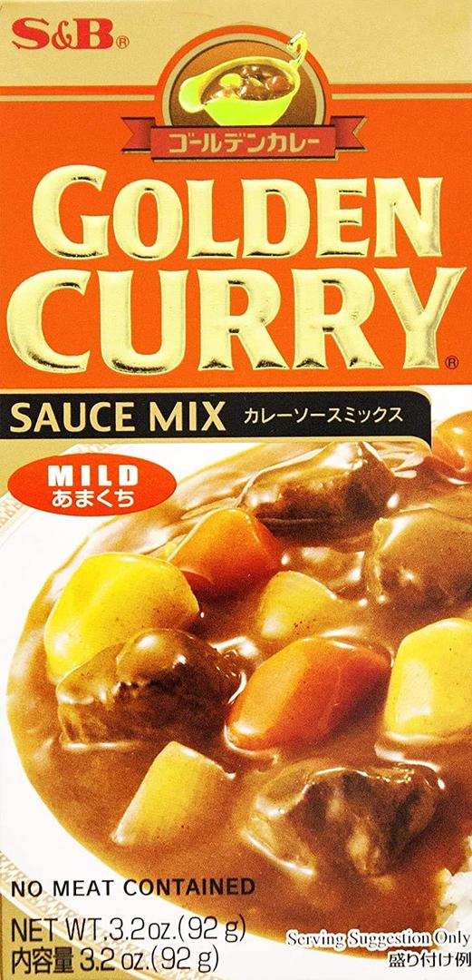 S&B, Golden Curry Sauce Mix, Mild, 3.2 oz (3.2 Ounce (Pack of 1))