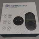 Keypad Smart Door Lock with Knob, Keyless Entry Door Lock, Fingerprint Door Knob for Front Door, Electronic Code, App Remote Control, Easy Installation, Auto Lock,deep Black