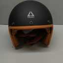 TRIANGLE 3/4 Motorcycle Helmet,Retro Open Face Adults Helmets with Visor,Half Face Moped Helmet for Men & Women,DOT Approved Helmets for Cruiser Scooter(XL) (Matte Black)