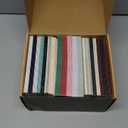 Decorably 100 Pack Foiled and Glittery 6x4in Christmas Cards with Envelopes Bulk and Stickers, 20 Festive Holiday Designs Seasons Greetings for Friends & Loved Ones, Printed Message - Gifting, Mailing