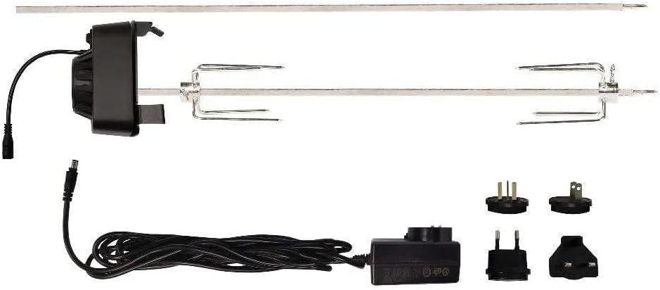 Masterbuilt Gravity Series Rotisserie Accessory Attachment with Stainless Steel Spit Rods, Meat Claws and and Electric Power Source, Model MB20091220