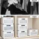 Closet Organizers and Storage, 2 Pack Stackable Storage Drawers, Plastic expandable Closet Storage Bins for Bathroom Kitchen Laundry Room Wardrobe Office