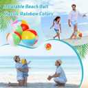 100 Pack Inflatable Beach Balls 10'' 11'' 12.6'' Rainbow Colored Beach Ball Summer Pool Party Toys for Water Games Hawaiian Party Decorations Birthday Favors Supplies