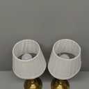 KDG Cordless LED Table Lamp Set of 2, Portables Fabric Shade Desk Lamps, 4000mAh Rechargeable Battery Powered Lighting, Dimmable Light for Dining Room, Bedroom, Bedside, Night Light, Balcony (Bronze)