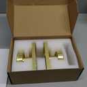 2 Pack Gold Dummy Door Knob Interior,Satin Brass Bifold and Closet Door Knobs Inactive Dummy Door Handles