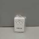 KMC 3-Outlet Wall Mount Surge Protector, 900 Joules, 4 USB 4.8 AMP USB Charging Ports, Phone Holder Cradle for Home, School or Office, ETL Certified (1 PACK)