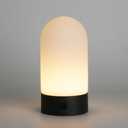 Battery Operated Shower Lamp Waterproof, Small Portable Cordless Table Lamp Rechargeable, Touch Dimmable Mood Light for Home/Patio/Dining/Outdoor (Black)