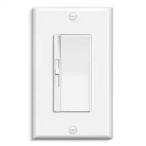 BESTTEN 3 Pack Super Slim Slide Dimmer Light Switch, Quiet Rocker, Max 300W LED, CFL, 600W Incandescent, Single Pole or 3 Way Dimmable Switch with Screwless Wallplate, ETL Listed, White