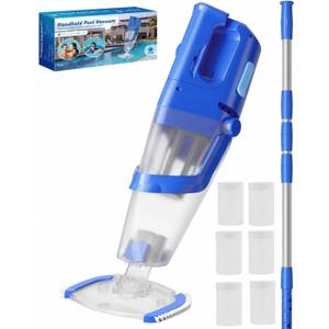 Cordless Handheld Pool Vacuum Cleaner for Inground Pool with Pole