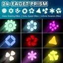 Moving Head DJ Lights 200W LED Stage Light Beam Spot 24 Rotating Prisms 14 Gobos 11Colors with Sound Activated DMX512 DJ Lighting for Wedding Party Show
