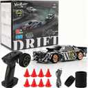 [2026 New Upgrade 1/43 Scale Mini RC Drift Car with Gyroscope, Toys for Age 8-14 Old Birthday Gifts Micro Small with Full Proportional RTR 2.4GHz Remote 2 Tire Sets 8 Cones - Camouflage