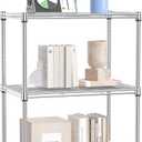 IZEUK 3 Tier Shelf, Heavy Duty Steel Wire Shelving Unit for Home, Kitchen, Laundry Room Organization, Office Storage Rack (17.7" W x 11.8" D x 26.3" H, 450LBS, Chrome)