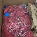 Artificial Hydrangea Flowers 104pcs Faux Silk Hydrangeas Flowers Heads with Stems for Wedding Centerpieces Home Garden Baby Shower Party Decoration (Red)