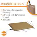K&H Pet Products Thermo-Peep Heated Chicken Pad for Brooders and Chicken Coops, Warming Chick Nesting Pad Coop Accessory Mat, Heat Lamp Alternative, Safety Listed - Petite 9 X 12in Tan 20W