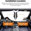 No Tools Needed Car Interior Door Pull Handle Grab Cover Fit for BMW 5 Series G30 G31 F90 2017-2023 (518d 520d 520i 525d 530d 530e 530i 540i 540dX M550dX M5) 2pcs Left+Right Black