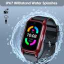 Fall Detection Smart Watch for Seniors with GPS Tracking, SOS Alert & HD Video Call, Waterproof Fitness Tracker for Dementia/Alzheimer’s, 4G Safety (Casual, Red)