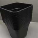 10-Pack Square Planter 3 Gallon Nursery Pots, Injection Molded Plastic Gardening Pots for Indoor Outdoor, Black, Square-3gallon-10pcs