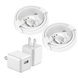 iPhone Charger,[Apple MFi Certified] i Phone Charger 2Pack 3FT Lightning Cable i Phone Charging Cord USB Wall Chargers Travel Plug Adapter for iPhone 14 Pro Max/14 Plus/14/13 Mini/12/11/XS/XR/X/8/7/SE