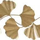 Madison Park Wall Art Living Room Dcor Faye Metal Foil Ginkgo Leaf Large Home Accent Modern Inspired Dining, Bathroom Decoration Ready to Hang Ornament for Bedroom, 43" W x 23.5" H x 1.6" D, Gold