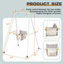 2 in 1 Baby Jumper & Swing, Baby Jumper for Indoor and Outdoor Use, Toddler Swing with Foldable Stand, Stable Bouncer Jumper,White