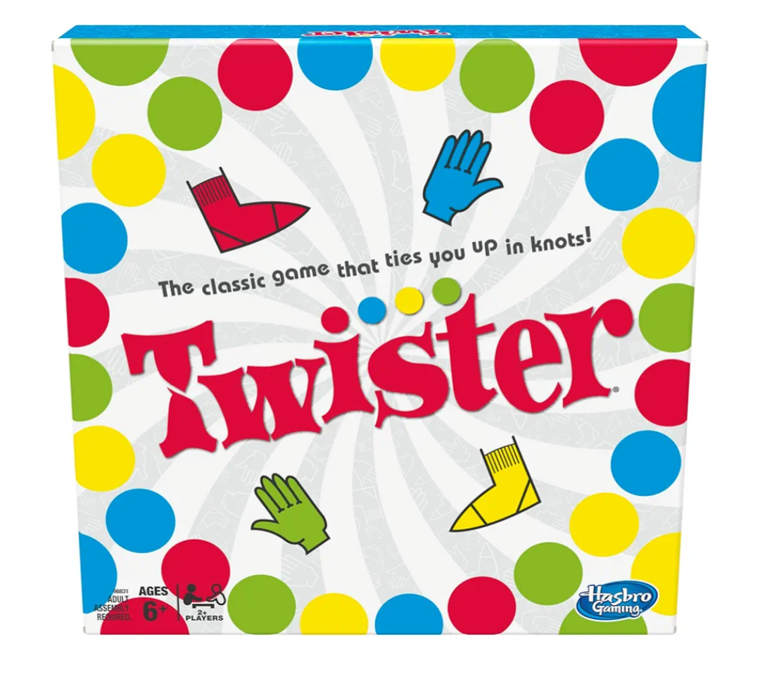 Hasbro Twister Party Classic Board Game for 2 or More Players,Indoor and Outdoor Game for Kids 6 and Up,Packaging May Vary