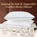 Cosybay Goose Feather Down Fiber Pillows King Size Set of 2, Luxury Bed Pillow for Sleeping, Ultra Soft Cover Hotel Collection Bed Pillows for Back,Stomach or Side Sleepers 20x36