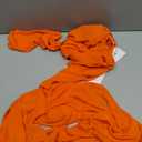 Women's 2 Pieces Outfits Mesh Perspective Suit Swimming Beach Long Sleeve Crop Top and Mini Skirt Set Orange Small