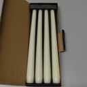 CANDWAX Ivory Taper Candles 10 inch Dripless - Set of 4 Tapered Candles - Smokeless and Unscented Taper Candlesticks Long Burning - Hand Poured Tall Candle Sticks