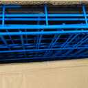 FDW Extra Large Dog Crate Dog Kennel Cage with Double Door,48 inch Folding Metal Wire Dog Cage with Removable Tray&Divider Panel,Pet Crate for Large Dogs,Blue
