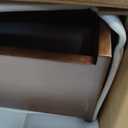 C Shaped End Table for Couch,Narrow Side Table with Storage Shelf
