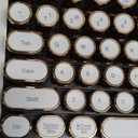 YUNZII QL75 Wireless Typewriter Hot Swap Retro Mechanical Keyboard,Punk Round Keycaps,RGB Backlit QMK/VIA Programmable, Multi-Device Keyboard with 2.4GHz/Type-C/BT5.0 (White, Cocoa Cream V2 Switch)