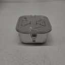 Stainless Steel Bento Box - Adult Lunch Box Leak-Proof Container for Home, Office, Picnic, Camping, and Travel - Rectangular Metal Lunch Box (22cm, Single Layer)