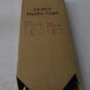 24 Pcs Unbreakable Plastic Cups Set, 12 Pcs 14 oz and 12 Pcs 20 oz Reusable Plastic Cups, Stackable Water Tumblers, Drinking Cup for Kitchen, BPA-free, Dishwasher and Microwave Safe, 6 Colors (6-Light Multicolor)