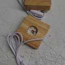 Honoson 2 Pcs LED Base Wood Light Display Base Christmas Stocking Stuffer Gifts for Crystal Glass Art Resin Light Display Stand with 6 LED Crystal Resin Lamp for 3D Laser USB Only(Square)