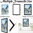 Black Picture Frame, 12x18 Picture Frame for Photo Poster Canvas Certificate Document Display Horizontally or Vertically High Transparent Wall Gallery(Size 12 x 18 inches)
