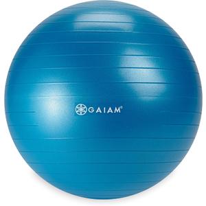 Gaiam Kids Balance Ball - Exercise Stability Yoga Ball, Kids Alternative Flexible Seating for Active Children in Home or Classroom, 45cm (Blue)