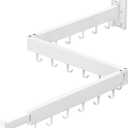 ZdwCyl Clothes Drying Rack,Laundry Space Saver Wall Mounted,Retractable,Collapsible(Tri-Fold), White Color Rack Clothing