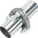 Exhaust Triangle Flange Repair Pipe Quick Fix Universal 2.5" OD 7.5" OAL 3 Blots Flange Replacement Kit