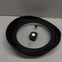 Microwave Splatter Cover Glass Splatter Guard Lid with Collapsible Silicone for Food Pot Cover Plate Cover 10.8 inch Black